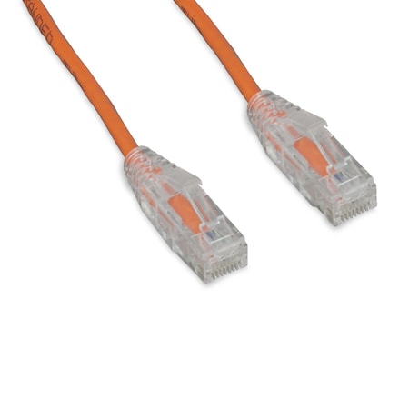 Cat6 Orange 5Ft Slim Clear Booted Cable